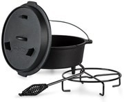 Klarstein Guernsey, prémium öntöttvas edény, 4,5 barbecue edény, öntöttvas, lábacskák, S/4,2 l méret