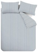 Kék egyszemélyes flanel ágyneműhuzat 135x200 cm Stripe – Catherine Lansfield