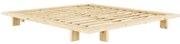 Borovi fenyő franciaágy ágyráccsal 160x200 cm Japan – Karup Design