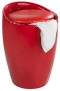 Candy piros szennyestartó és ülőke egyben, 20 l - Wenko