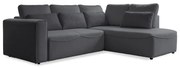 Sötétszürke kinyitható sarokkanapé (variálható) Homely Tommy – Miuform