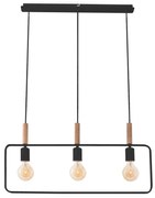 Csillár zsinóron FRAME 3xE27/60W/230V fekete