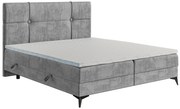 Egyszemélyes ágy boxspring 90 cm Nivela (beton) (matraccal és tárolóhellyel). Akció -17%. 1054615