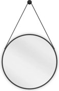 Mexen String fürdőszobai, kerek tükör, 50 cm, fekete keret - 9854-050-050-000-70
