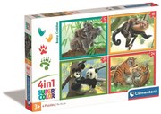 Állatos Baby Cuddles 4 az 1-ben puzzle Clementoni