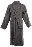 Sötétszürke pamut fürdőköpeny XXL Lindu – Tiseco Home Studio