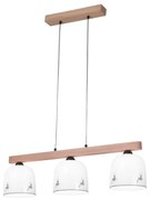 Kolarz A1352.83.Gr.100- Csillár zsinóron NONNA 3xE27/60W/230V szarvas tölgy/fehér/szürke