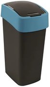 Billenős szemetes, 45 liter, CURVER Pacific flip bin, fekete/kék (KHMU300)
