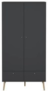 Antracitszürke ruhásszekrény 99x200 cm Bodo – Tvilum