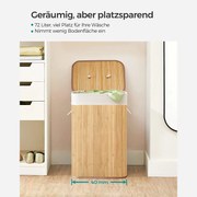 Bambusz szennyeskosár, xl-es összecsukható szennyestartó 72l