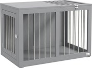 PawHut Kutya Kényelmes Bútor 2 Ajtóval Acél Kutya Ketrec Otthoni Belső Friss Kutyaház Közepes Kutyák számára 20 kg-ig Oldaltáblás Kutya Istálló 80 x 5