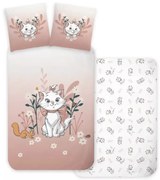 Disney Marie cica Ombre gyerek, ovis ágyneműhuzat 100×135 cm, 40×60 cm