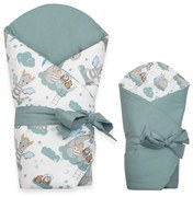 Kétoldalas gyerek pólya New Baby Sárkány 80x80 cm