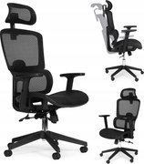 ModernHome 9591 ergonomikus irodai szék fejtámlával, fekete