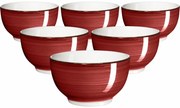 Mäser 6 db-os tálkészlet Bel Tempo 14 cm, piros