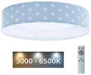 BPS Koncept LED Dimmelhető lámpa GALAXY KIDS LED/24W/230V csillagok kék/fehér + távirányító BS0564