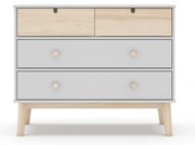 Fehér alacsony gyerek komód 100x81 cm Estefania – Marckeric