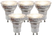 5 db-os készlet GU10 3 fokozatban szabályozható LED izzó 5W 260lm 2700K