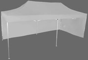 Gyorsan összecsukható sátor 3x6m - alumínium, 2 oldalfal, Szürke / antracit