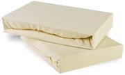 EMI krémszínű 100% pamutjersey gumis lepedő, 140x200-as lap