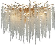 Kristály felületre szerelhető csillár 12xG9/40W/230V arany