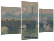 Kép - Claude Monet, Waterloo Bridge, Gray Day, reprodukciók (90x60 cm)