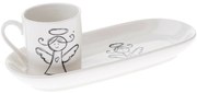 Porcelánový hrnek s podtáckem Anděl 90 ml