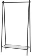 Szobainas acél szerkezettel, ruhaállvány, matt fekete