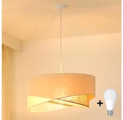 Brilagi - LED Csillár zsinóron LYRA 1xE27/15W/230V krémes/bézs