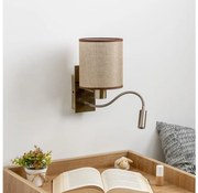 Brilagi - LED Fali lámpa NUBILA 1xE27/25W/230V + LED/3W réz/barna