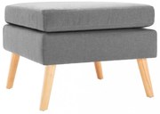 háromszemélyes világosszürke szövet lábzsámoly