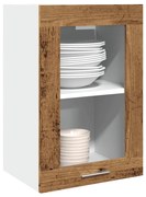 “Lyon” antik fa színű szerelt fa függő üvegszekrény