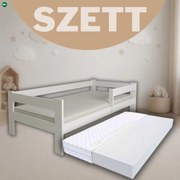 Ala fenyő gyerekágy fehér 80x160 + habmatrac