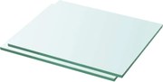 vidaXL 2 db átlátszó üveg paneles polc 30 x 20 cm