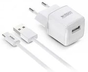 Hálózati töltő, 1xUSB-A, 12W, USB-A&amp;#8211;USB-C kábel, URBAN FACTORY (UFPSC25)