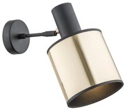 Argon 4279 - Fali spotlámpa HERMAN 1xE27/15W/230V sárgaréz/fekete