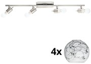 Eglo - LED spotlámpa MY CHOICE 4xE14/4W/230V króm/fehér/fekete