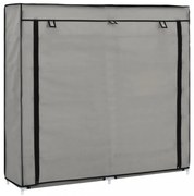 szürke szövet cipőszekrény borítóval 115 x 28 x 110 cm