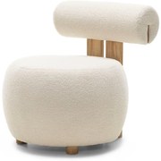 Krém design fotel HANNA, tölgy