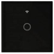 Fekete üveg 1 körös WIFI-s érintő villanykapcsoló