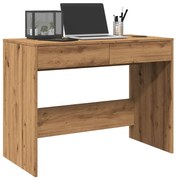 kézműves tölgy színű szerelt fa íróasztal 101 x 50 x 76,5 cm
