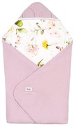 Lionelo - pólya autósüléshez TRAVEL SWADDLE 90x90 cm rózsaszín virágminta