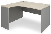 SimpleOffice ergonomikus asztal 140 x 120 cm, bal, világos tölgy / szürke