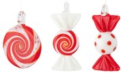 Üveg kézzel készített karácsonyfadísz készlet 3 db-os 6 cm Festive – Bloomingville