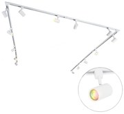 Okos 1 fázisú sínrendszer 14 spotlámpával fehér, WiFi-vel, GU10 - Jeana