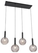 Design lógólámpa fekete füstüveggel 4-lámpás - Chico