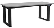 OfficeTech Strong állítható magasságú asztal 180 x 80 cm, fekete alap, világos szürke