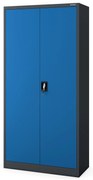 Tisztítószeres szekrény zárral DAWID 900 x 1850 x 450 mm, antracit-kék