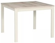 Dohányzóasztal FROST 60x60 cm, krémszínű / alpesi tölgy