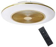Brilagi - LED Dimmelhető lámpa ventilátorral AURA LED/38W/230V arany + távirányító